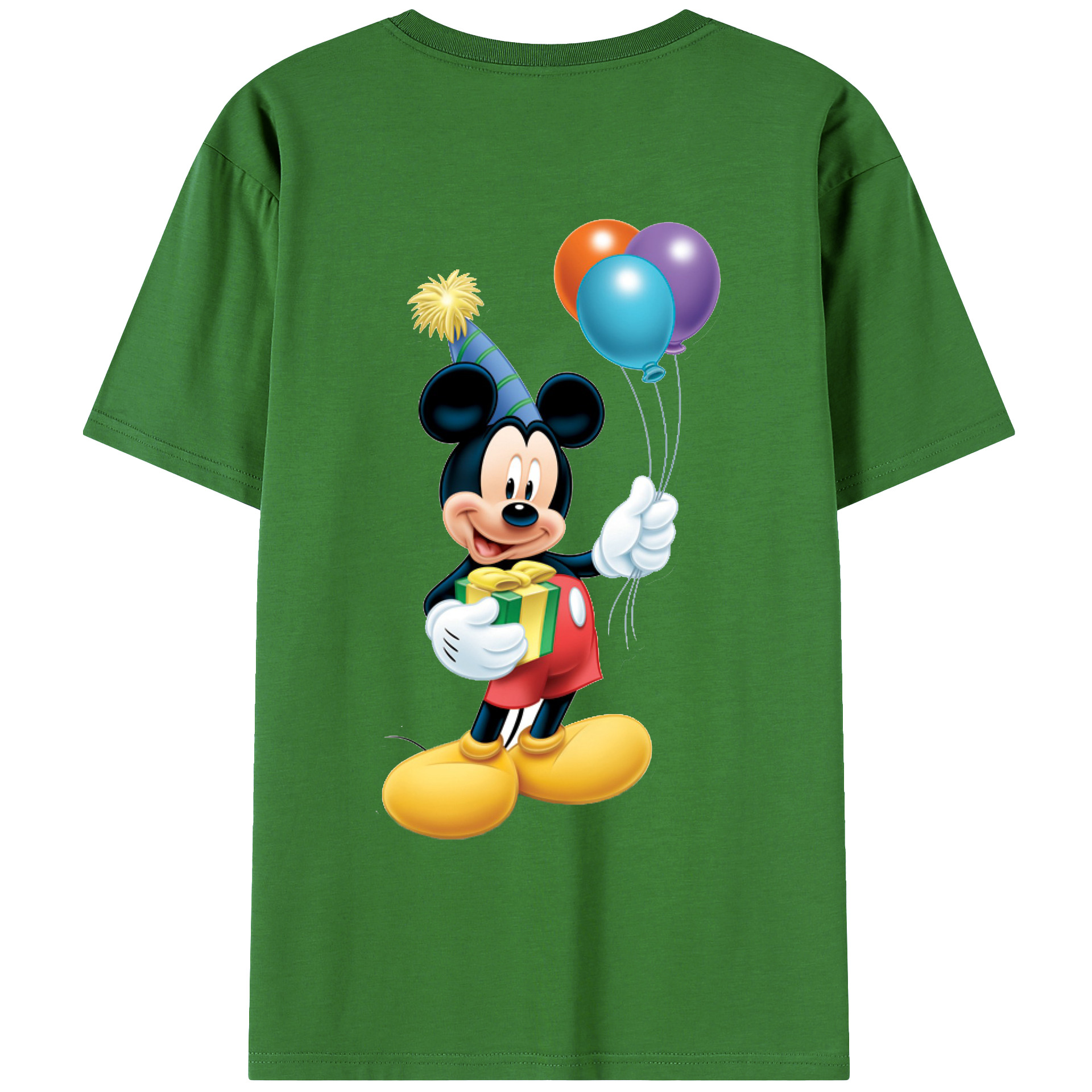 （画像用） ミッキーマウス Mickey Mouse レディース半袖Tシャツ(バックプリント)